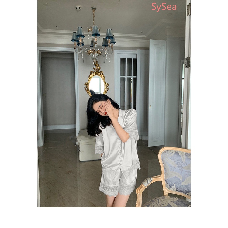 Bộ Đồ Ngủ Phối Ren Màu Sắc Quyến Rũ Cho Nữ