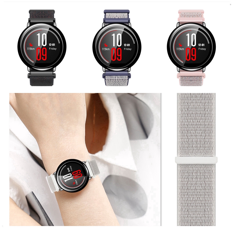Dây đeo sợi nylon 22mm cho đồng hồ thông minh Xiaomi Huami Amazfit stratos Pace