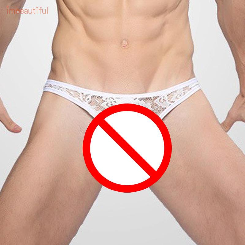 Quần lót nam phối ren lọt khe xuyên thấu quyến rũ