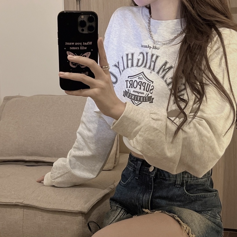 Áo lửng ZHELIHANGFEI tay dài thời trang quyến rũ dành cho nữ