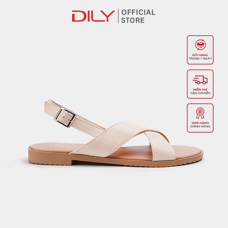 Giày Flat Sandal Nữ DILY Tiện Lợi Êm Chân Cao 1.5cm_AA0254