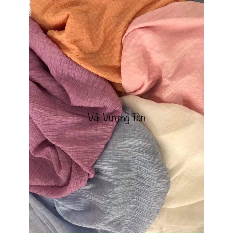 Vải thô xốp nhăn, nhún đẹp