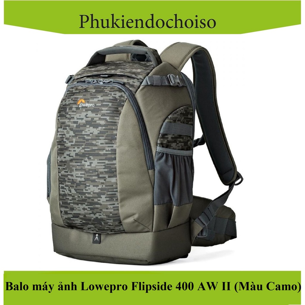 Ba lô máy ảnh Lowepro FLIPSIDE 400 AW II (Màu Camo), Chính hãng