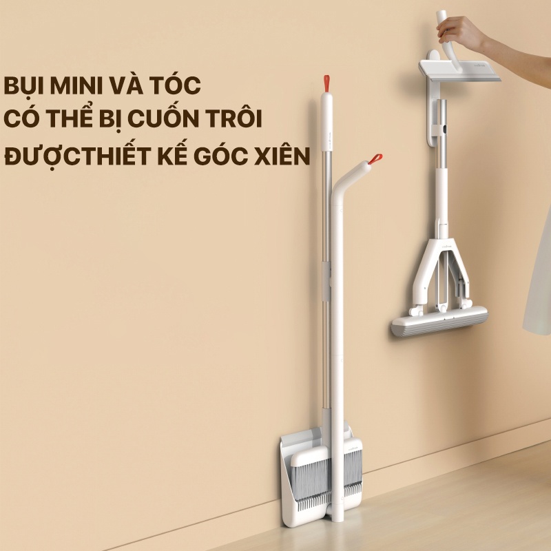 Bộ chổi lau nhà 3 món Deerma QJ100 - Hàng Chính Hãng