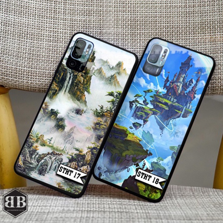 Ốp lưng kính cường lực Xiaomi Redmi Note 10 5G sơn thủy hữu tình đẹp mê luôn
