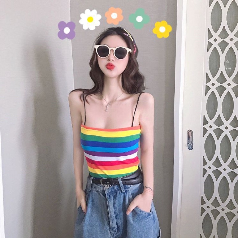 Áo 2 Dây Cầu Vồng