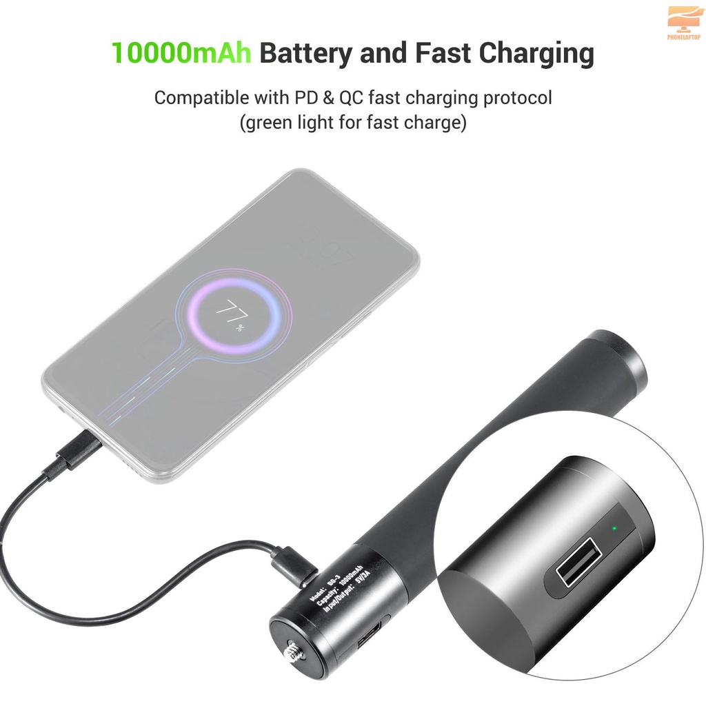 Sạc Dự Phòng Ulanzi Bg-3 10000mah Cổng Usb-A &amp; Type-C Cho Điện Thoại Thông Minh