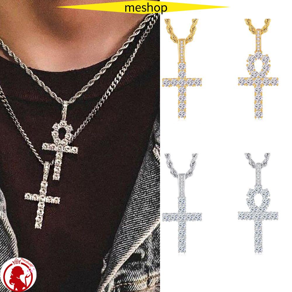 ❦Tôi❦ Vòng Cổ Choker Hợp Kim Mặt Hình Thánh Giá Thời Trang Phong Cách Punk|Mặt Dây Chuyền Hiphop Anker / Nhiều Màu