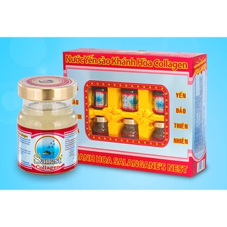 Nước yến sào khánh hòa sanest collagen 70ml - hộp 6 lọ