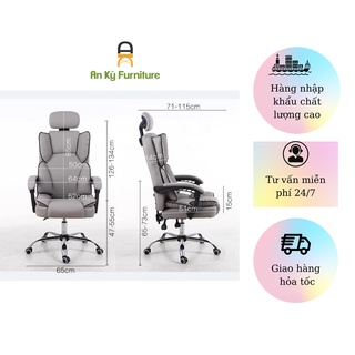  Ghế Gaming Văn Phòng Chân Xoay Ngã Nằm Có Gác Chân Chất Liệu Simili Cao Cấp Jo-819 
