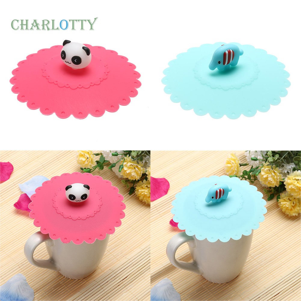 Nắp Silicone phối hình động vật dễ thương đậy cốc nước tiện dụng | BigBuy360 - bigbuy360.vn