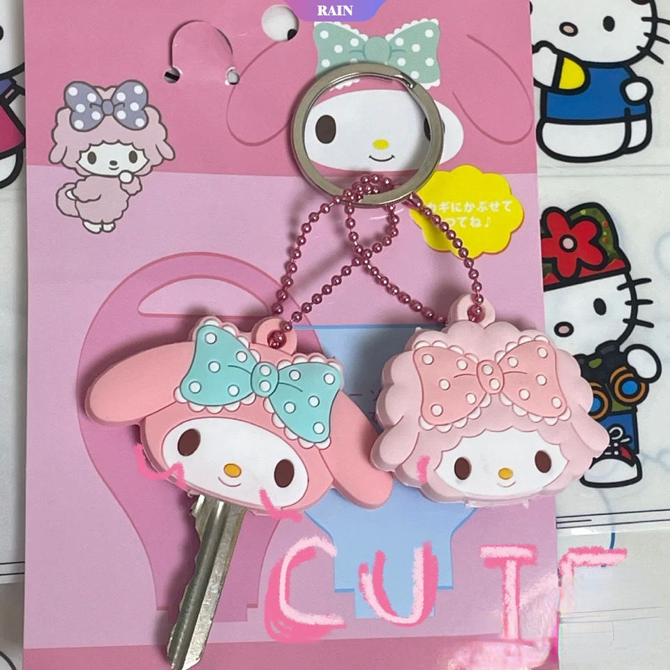 1 Vỏ Bọc Chìa Khóa Điều Khiển Từ Xa Chống Bụi Hình Sanrio Hello Kitty Dễ Thương