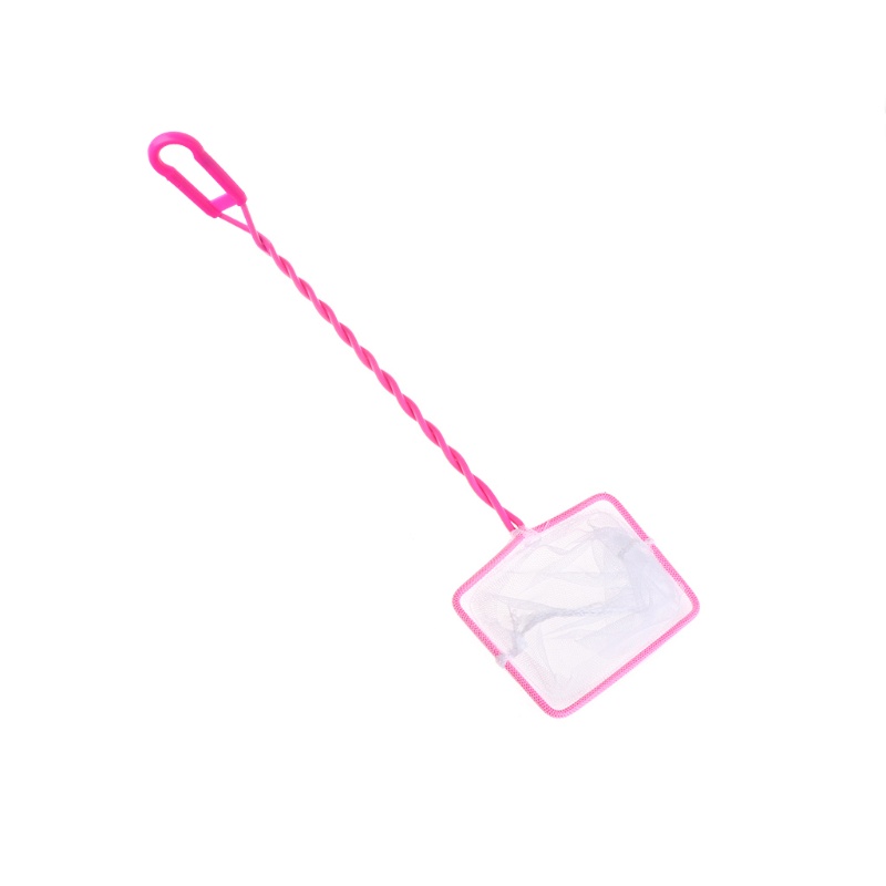 Lưới Đánh Bắt Cá Màu Hồng Có Tay Cầm Kích Thước 4 5 6 8 10 Inch