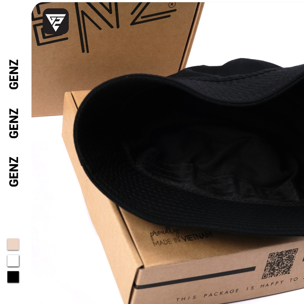Nón bucket vành cụp GENZ trơn nhiều màu phong cách Ulzzang Unisex ZA015