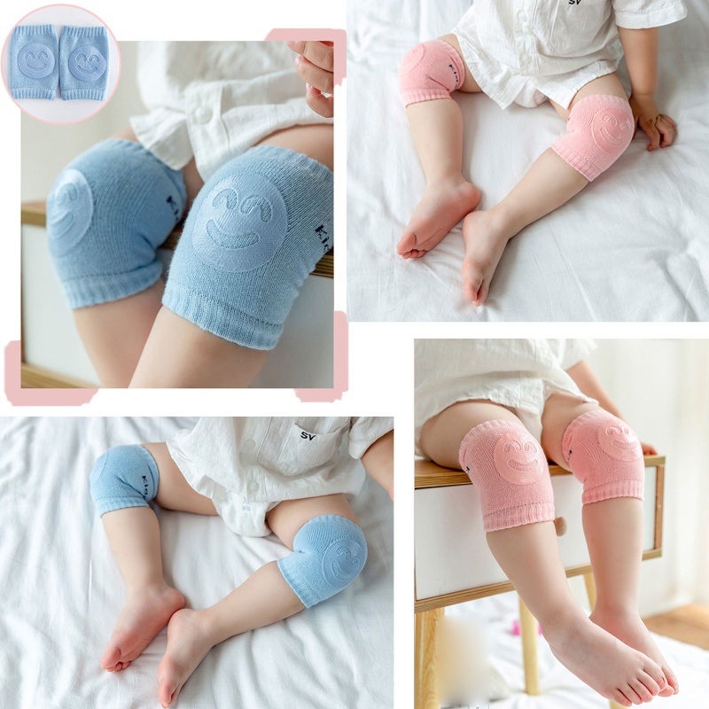 Cặp đệm bọc khuỷu tay đầu gối giữ ấm chống trượt an toàn cho em bé tập đi