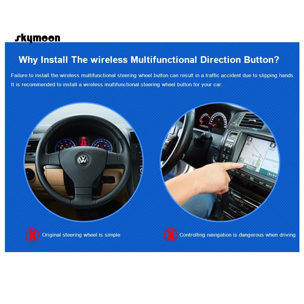 Bộ 2 điều khiển DVD GPS gắn vô lăng xe hơi tiện lợi và dễ sử dụng