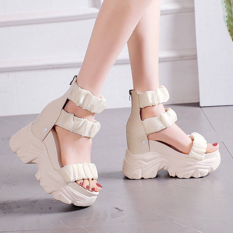 Dép đế xuồng Dép sandal nữ Sandal Đế Xuồng Dày Dặn Phong Cách Thời Trang Mùa Hè Anh Quốc 2022 Mới