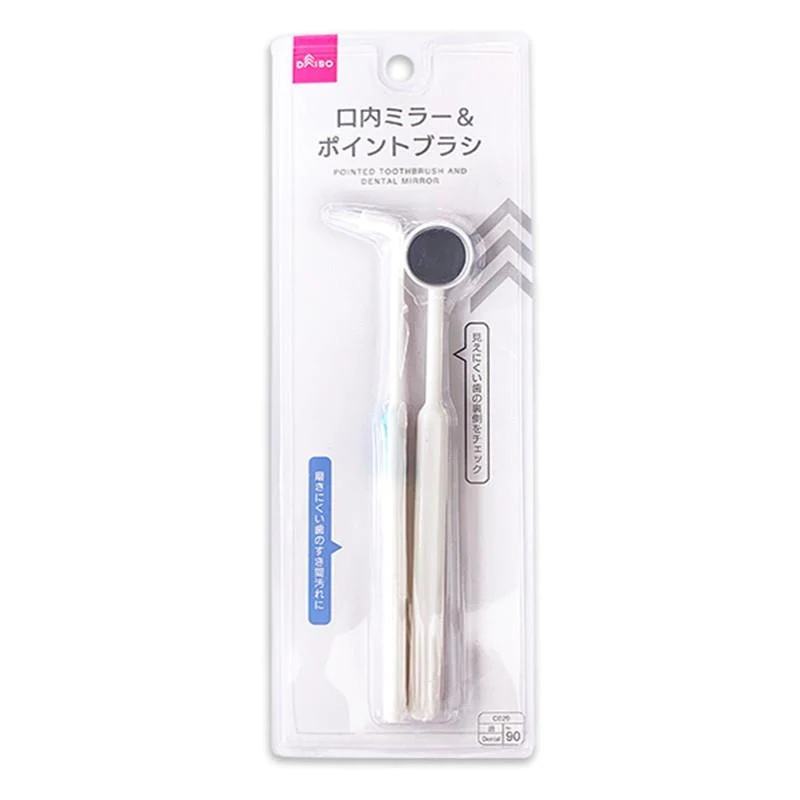 Daiso Dụng Cụ Vệ Sinh Răng Pointed Toothbrush And Dental Mirror