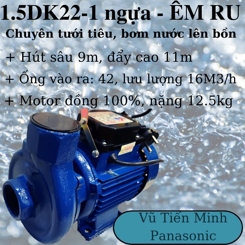 Máy bơm nước ly tâm Nhật Bản - SM800 chuyên tưới tiêu, hút nước chạy cực êm, dùng được cho nước bẩn