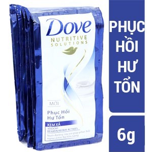 6 DÂY KEM  xả Dove Phục hồi hư tổn gói 6g (dây 12 gói)