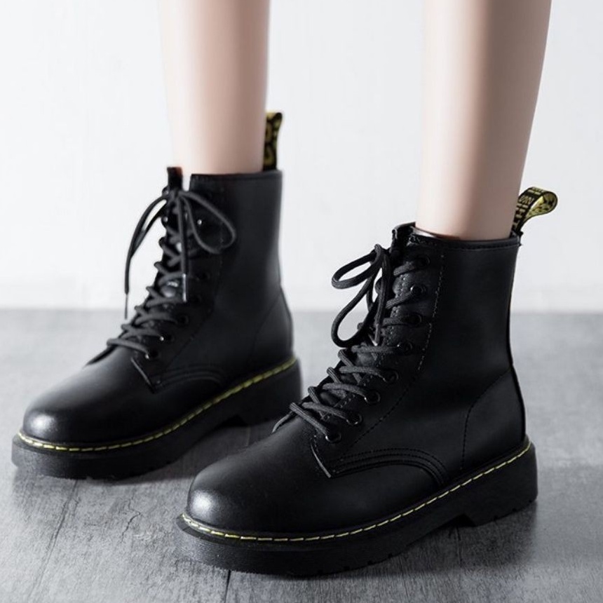 Giày bốt (boot) nữ cổ cao khóa sau chiến binh, bốt nữ thời trang phong cách mới