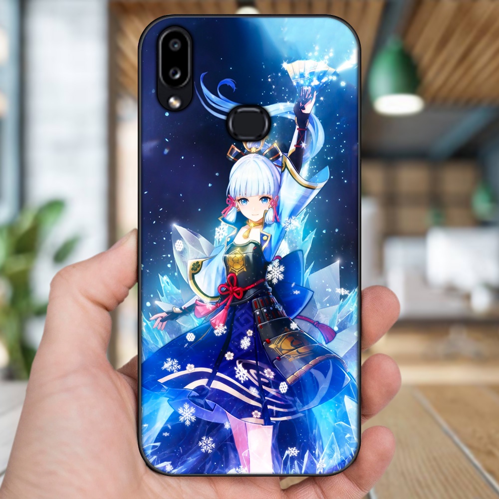 Ốp lưng Samsung A10S viền đen in hình Ayaka Genshin Impact