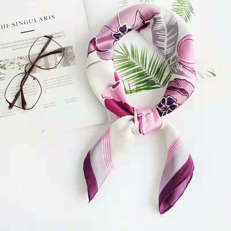 Khăn Choàng Lụa In Hình Vuông 70CM (27.5*27.5 Inches) WJ1026-90