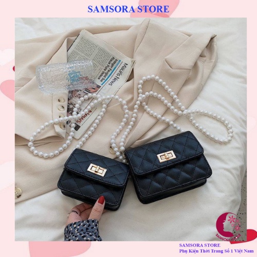Túi xách nữ đeo vai túi đeo chéo đẹp đi chơi mini dây ngọc Samsora store - KN2234