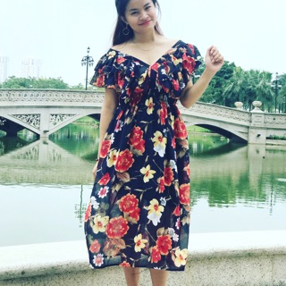 Voan Hoa hoạ Tiết, Maxi