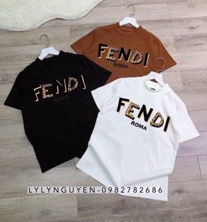 Combo Chân váy da + Áo thun fendi
