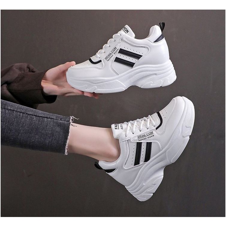 giày thể thao nữ độn đế sneaker tăng chiều cao 6 cm hot năm 2021 CKP523