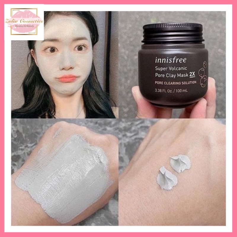 Mặt Nạ Đất Sét Innisfree Volcanic Pore Clag Mask 2X Hút Dầu