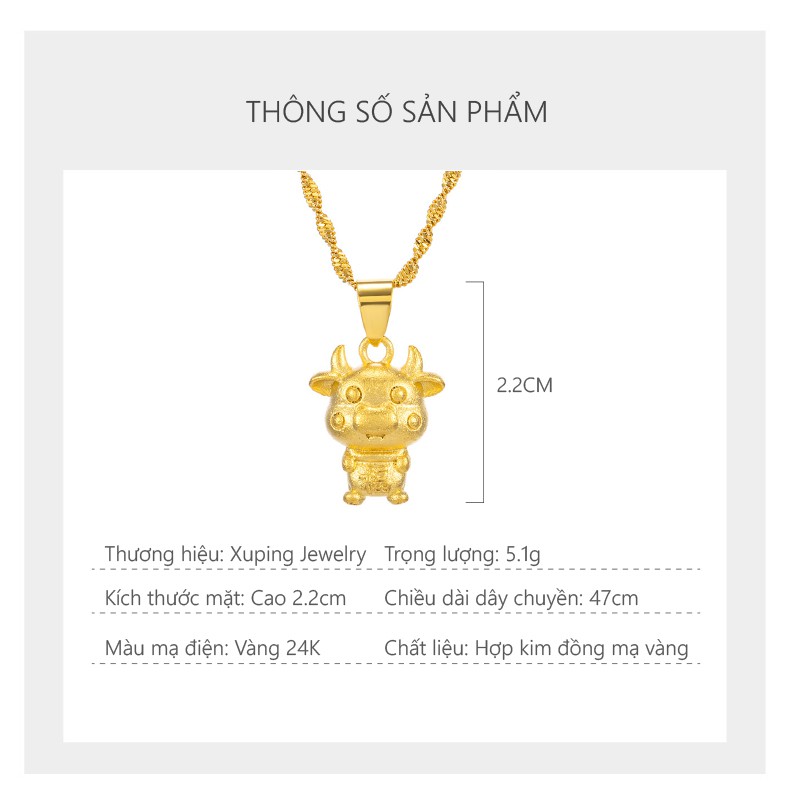 Dây Chuyền Nữ Mạ Vàng 24K, Thiết Kế Phong Cách Sang Trọng - XPDC47