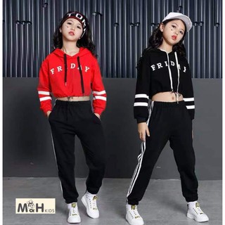 bộ thun dài tay da cá bé gái