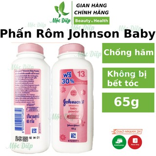 Phấn rôm Johnson Baby 65g chống bết tóc❤️CHÍNH HÃNG👍 Phấn em bé chống hăm cho bé, an toàn dễ chịu