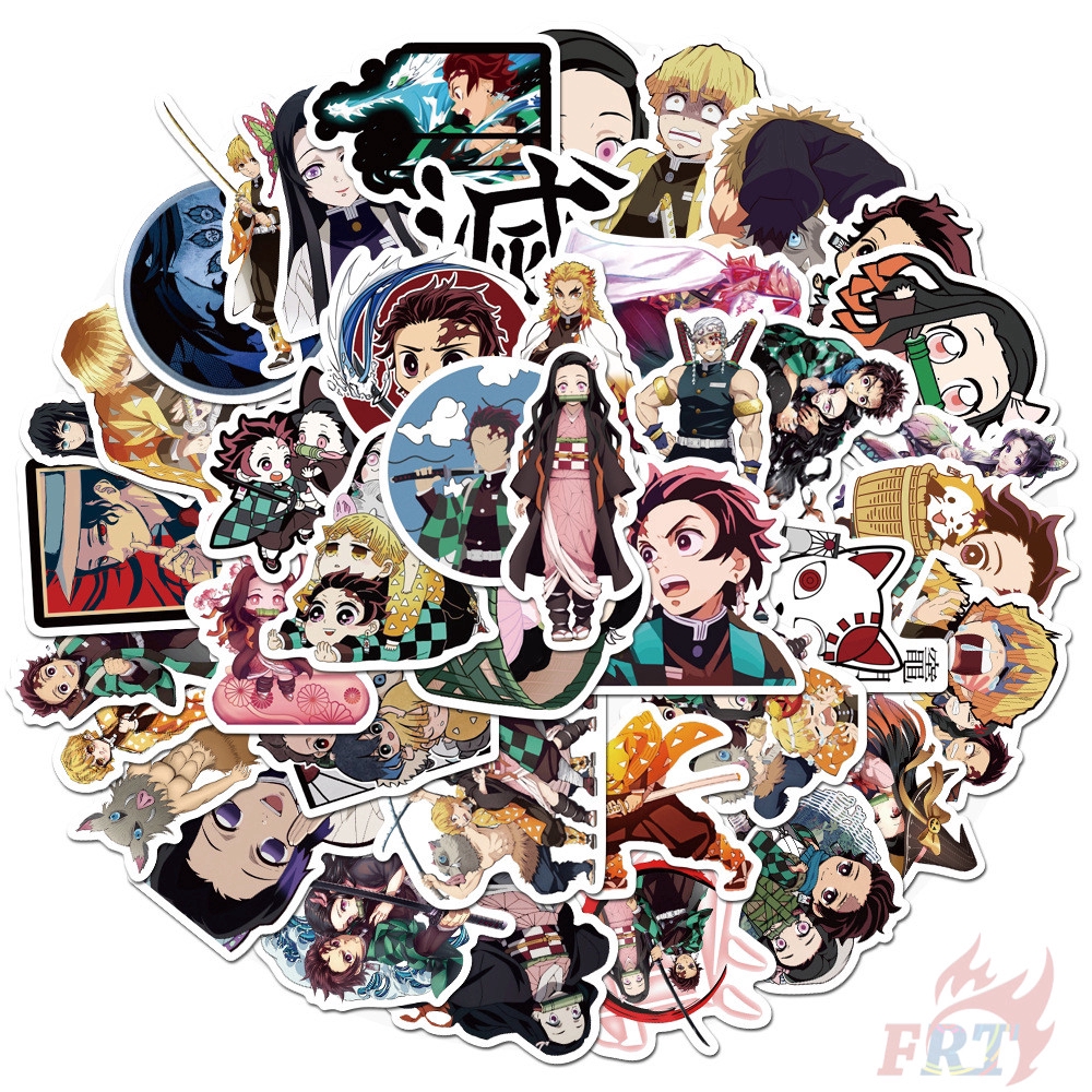 ❉ Demon Slayer: Kimetsu no Yaiba - Series 03 Stickers ❉ 50Pcs/Set Anime Mixed Luggage Laptop Skateboard Doodle Stickers