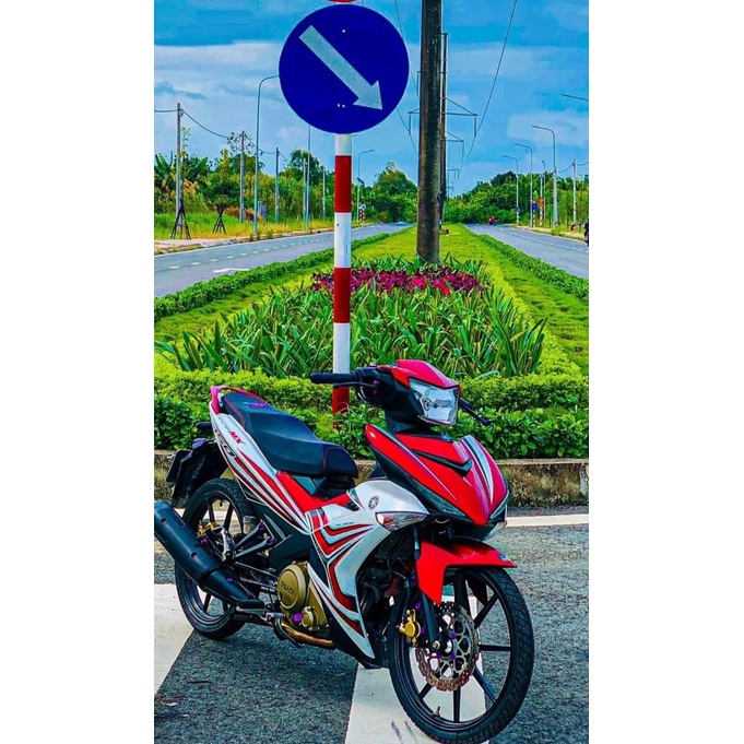 Tem trùm Exciter 150 yamaha trắng đỏ - Độ dán team trùm decal xe máy - Team trùm ex decal rẻ đẹp và chất trắng đỏ
 trắng