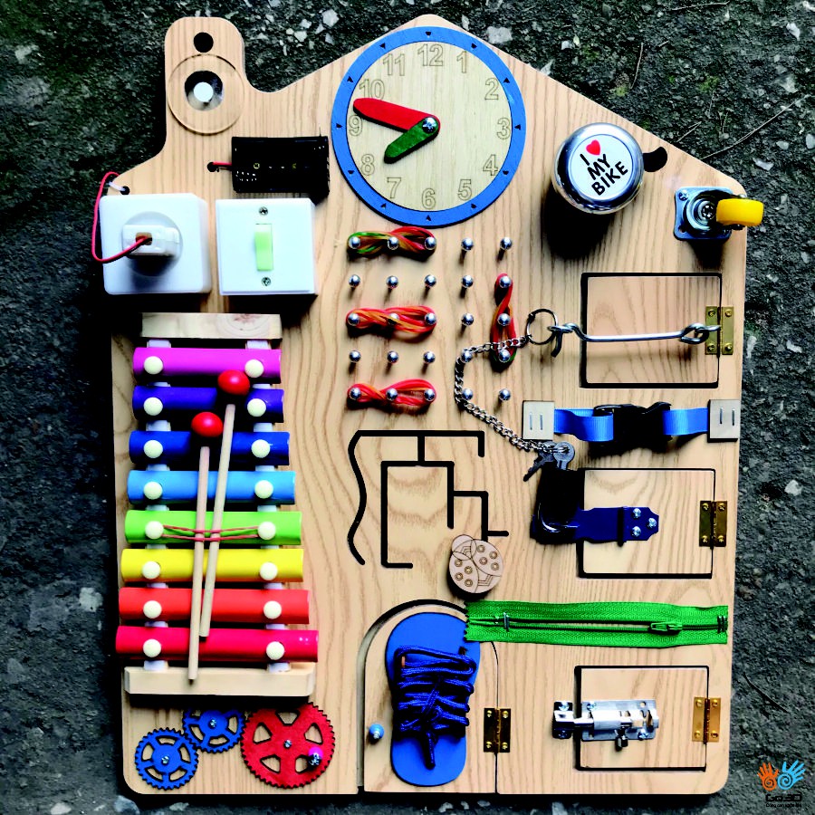 Bảng bận rộn-Busy board-Made in VN-Đồ chơi giáo dục sớm từ 1 đến 3 tuổi