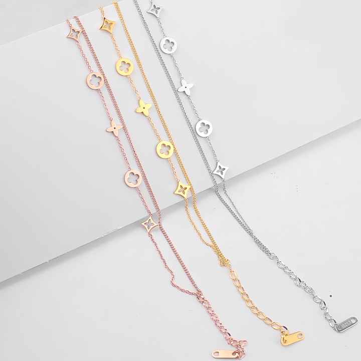 Lắc chân titan 2 tầng sang trọng