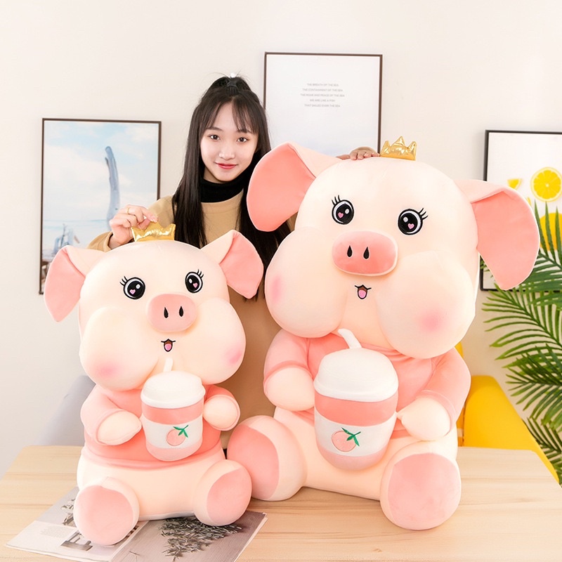Gối ôm gấu bông heo và thú nhồi bông hình gấu bông trang trí ghế sofa phụ kiện trang trí nhà cửa phòng ngủ (Mã 07)