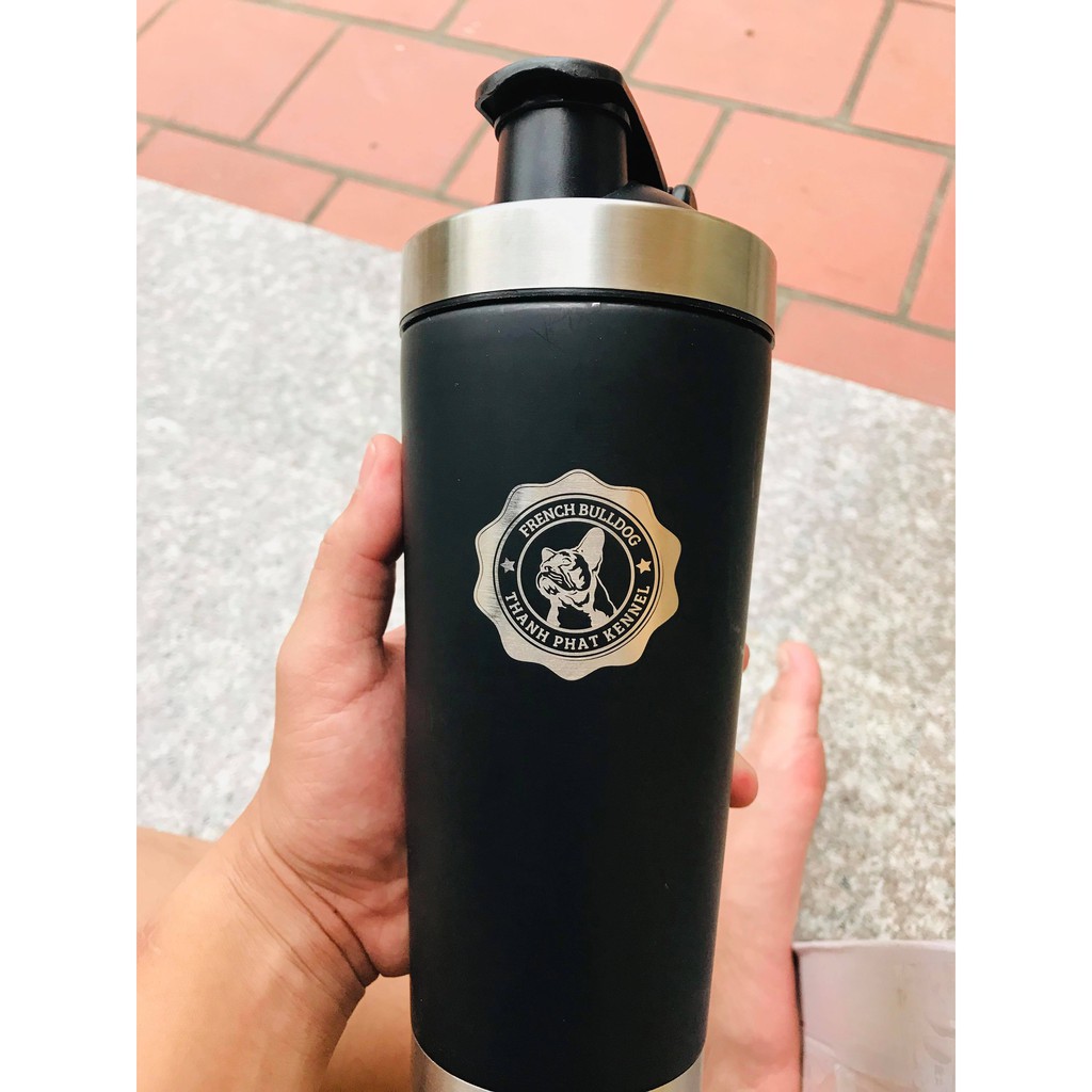 KHẮC TÊN - LOGO - HÌNH Bình Lắc Ly Giữ Nhiệt Cao Cấp Siêu Bền Giữ Nhiệt Shaker Inox Cực Đỉnh 750ml