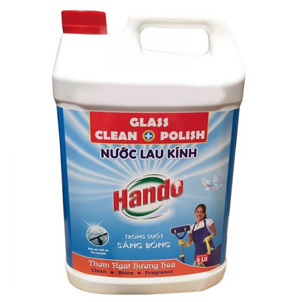 Nước lau kính siêu sạch Hando 5L Hương Bạc Hà