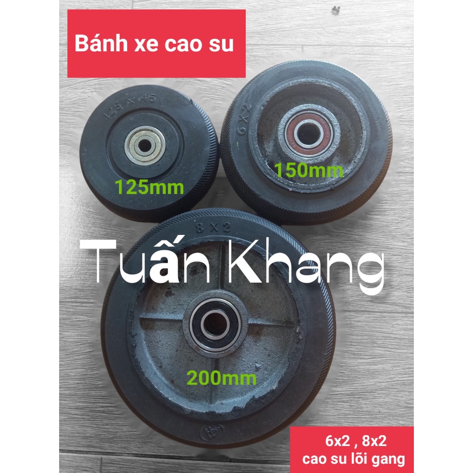 Bánh xe đẩy có vòng bi loại 125mm, 150mm,200mm