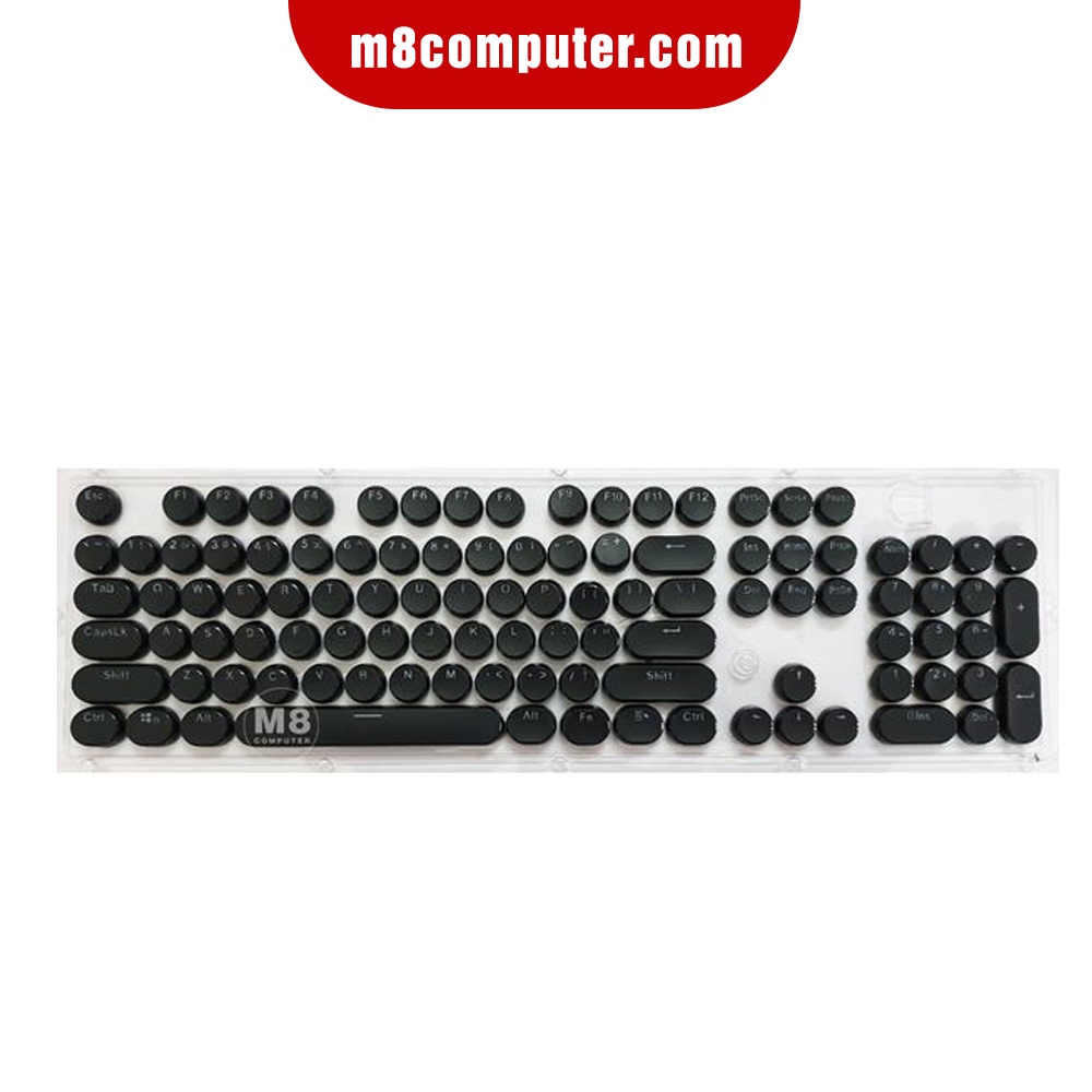 Keycap Tròn / Keycap Máy Đánh Chữ - Đen