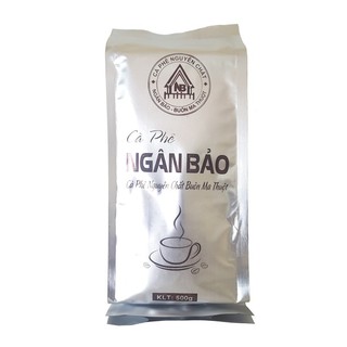 Cà Phê Bột (Hạt Robusta,Arabica,Culi Rang Xay Nguyên Chất) Ngân Bảo 500g