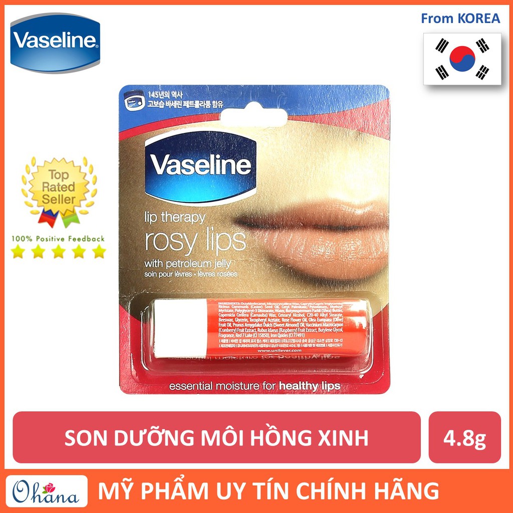 Son Dưỡng Môi Hồng Xinh Vaseline Rosy Lips 4.8g