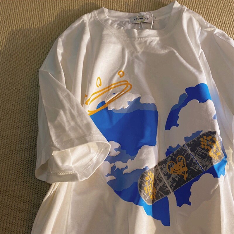 Áo phông tay lỡ dáng rộng in hình 3D | BigBuy360 - bigbuy360.vn