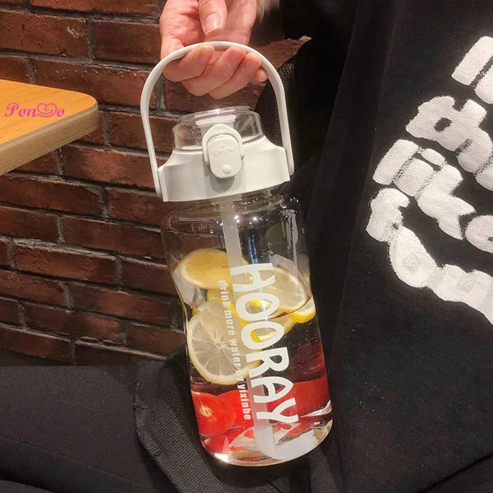 Bình nước thể thao không chứa BPA dung tích 1500/ 2000ml có ống hút tiện dụng