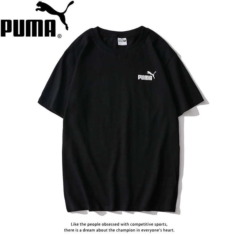 Áo Thun Cotton Tay Ngắn In Hình Cầu Vồng Puma Thời Trang Mùa Hè Cho Cặp Đôi