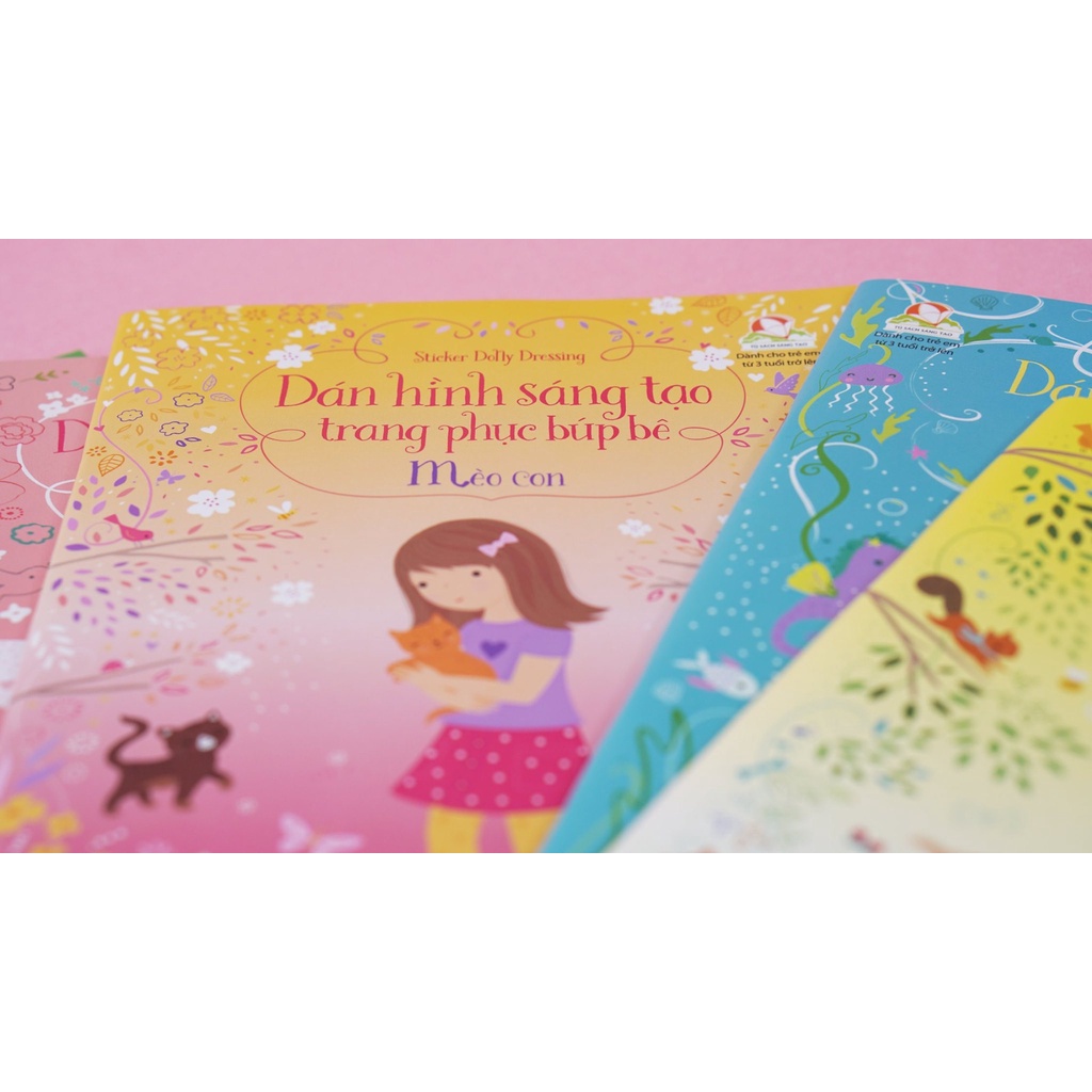 Sách - Combo Sticker Dolly Dressing  Dán hình sáng tạo trang phục búp bê 6 cuốn ( Đinh Tị )